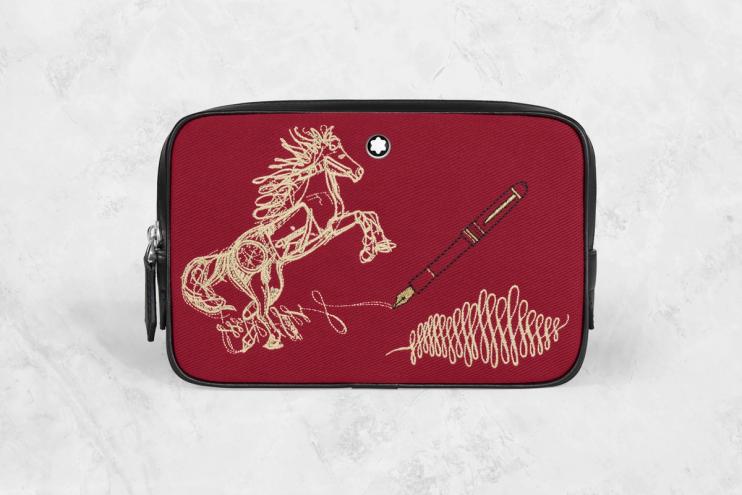 Minibolso bandolera Año del Caballo de gabardina bordada
