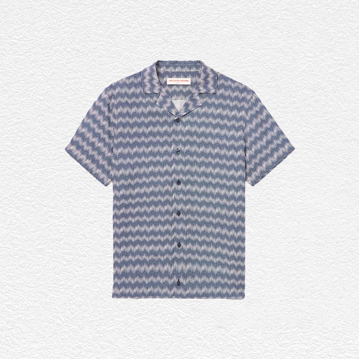 Orlebar Brown Travis Camp-Collar Printed Crepe Shirt