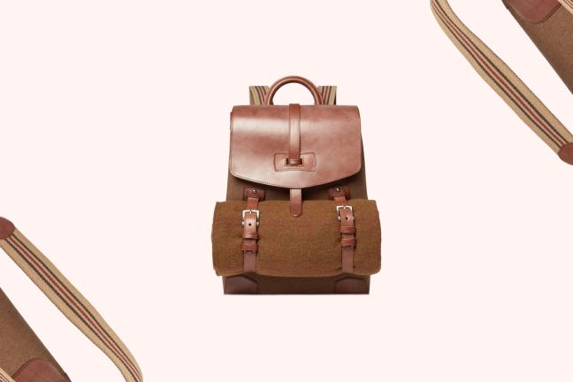 James Purdey & Sons Leather & Canvas Backpack