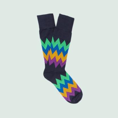 Paul Smith Patterned Stretch Cotton-Blend Socks