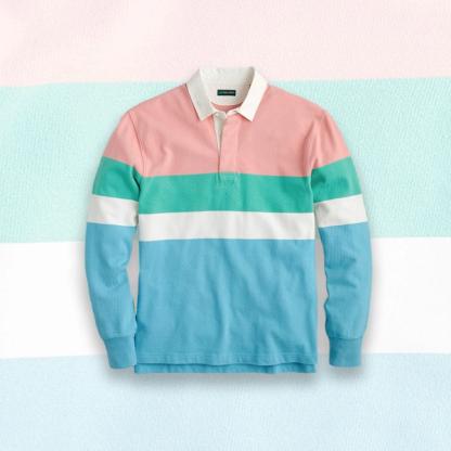 J. Crew 1984 Flamingo Rugby Shirt