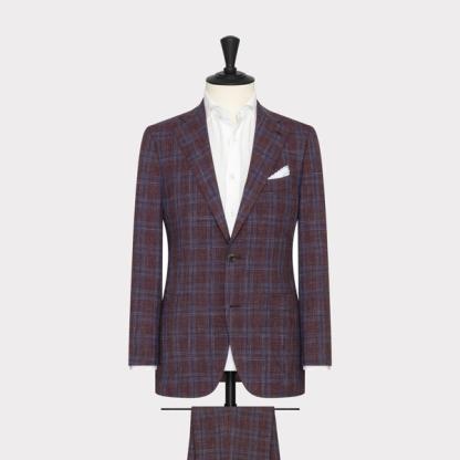 Clements and Church Burgundy Melange Suit