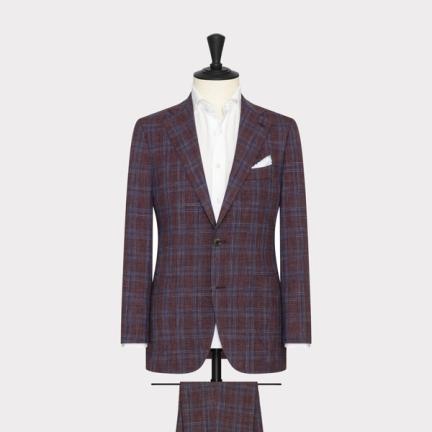 Clements and Church Burgundy Melange Suit
