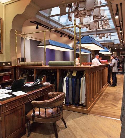 Huntsman Savile Row London shop interior