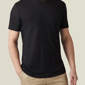 Black linen jersey t-shirt