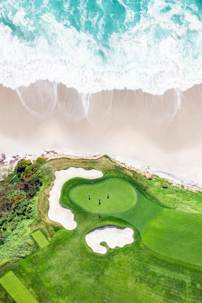 41. Fotografia de golfe de Gray Malin | Buraco 10, Pebble Beach Golf Links, formato extragrande