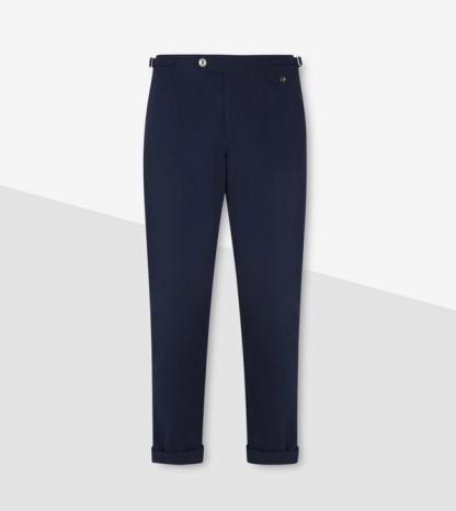 Hemingsworth navy brushed twill trousers