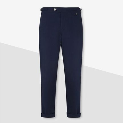 Hemingsworth navy brushed twill trousers