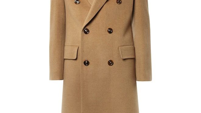 MMM DOUBLE-BREASTED CAMEL COAT