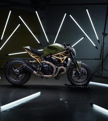 Hit the road on this Ducati Monster, kitted out in 24k gold