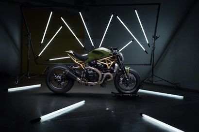 Hit the road on this Ducati Monster, kitted out in 24k gold