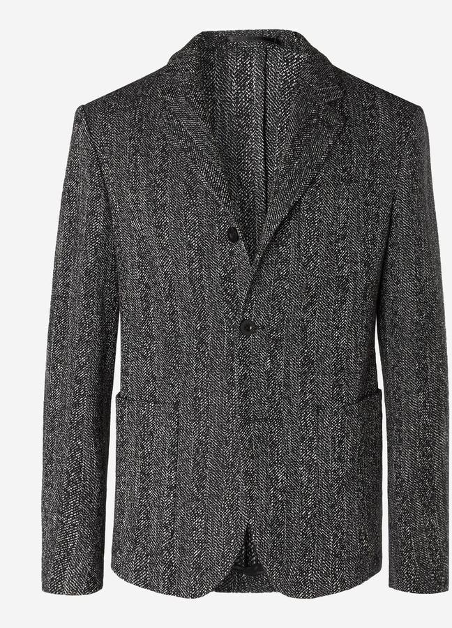 Mr P. Herringbone Mélange Cotton And Wool-Blend Blazer