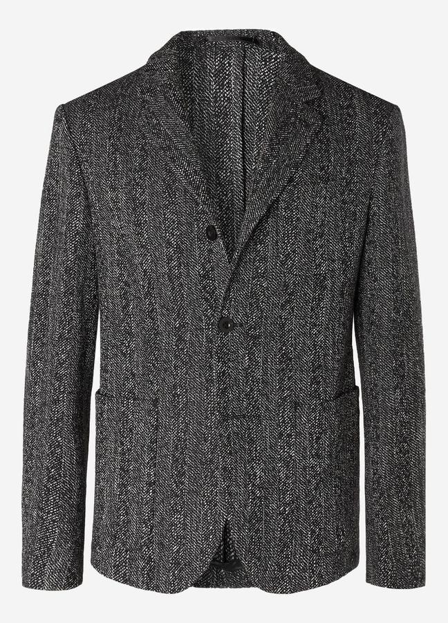 Mr P. Herringbone Mélange Cotton And Wool-Blend Blazer