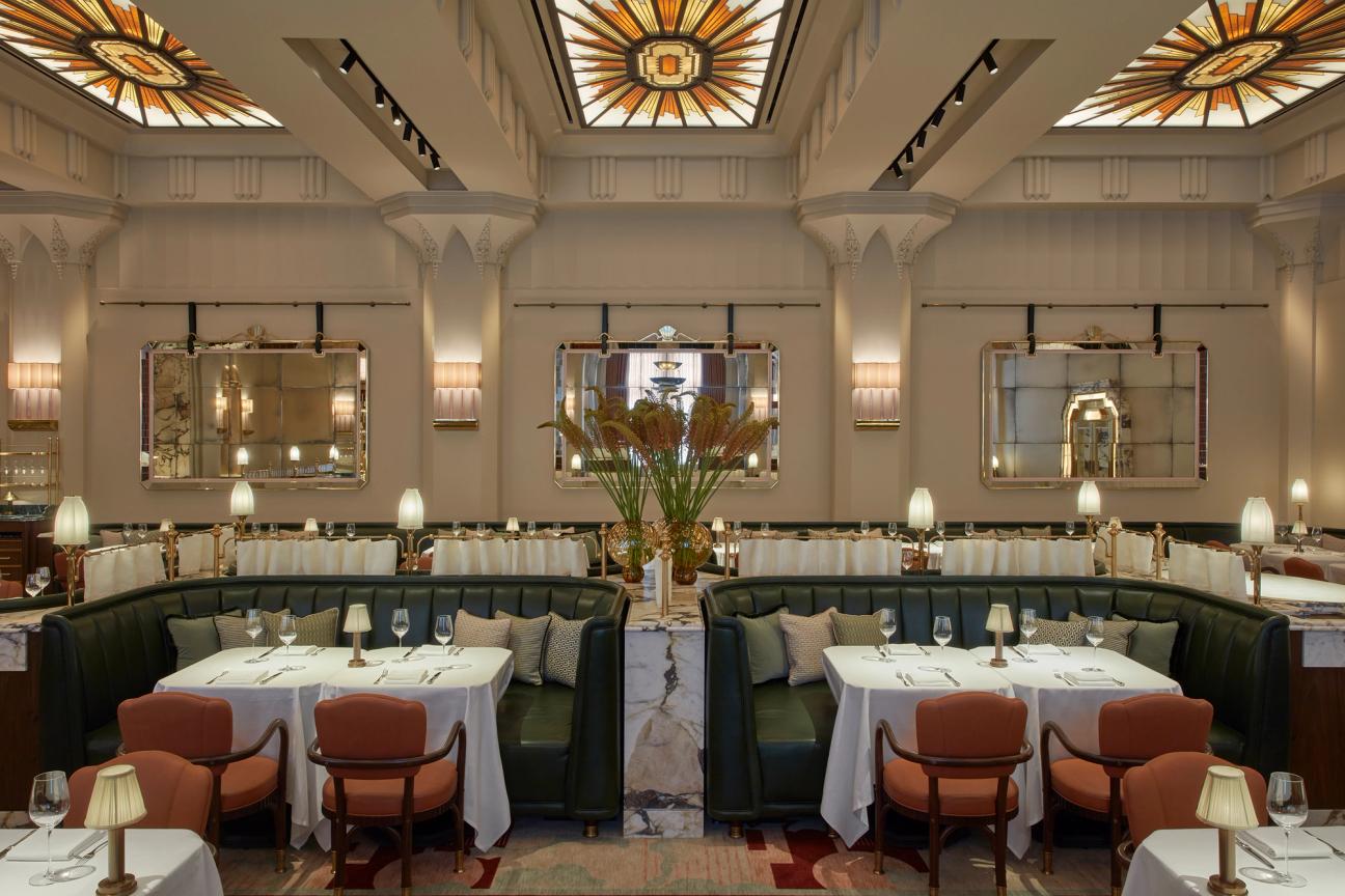 The newly renovated restaurant space at Claridge's