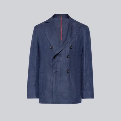 Rubinacci Navy Unstructured Blazer