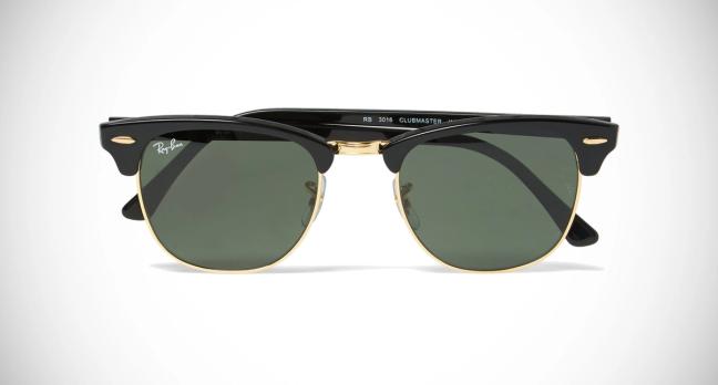 Ray-ban Clubmaster Square-Frame Acetate and Gold-Tone Sunglasses