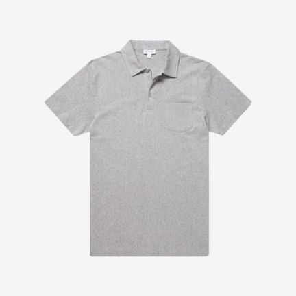 Riviera Polo Shirt — Grey Melange (20% off)