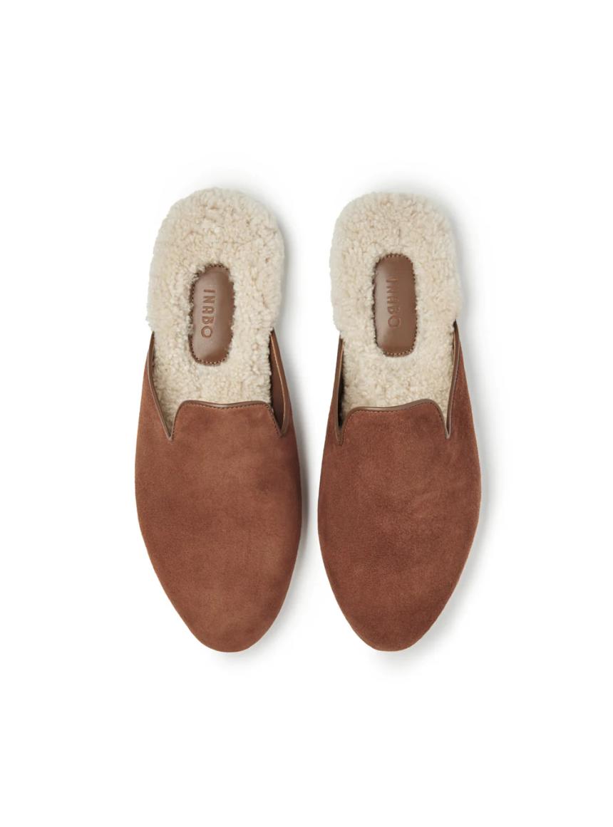 Inabo Fritz Shearling Tobacco Suede