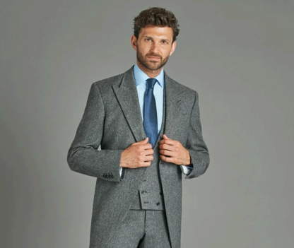 Oliver Brown Morning Coat in Mid Grey