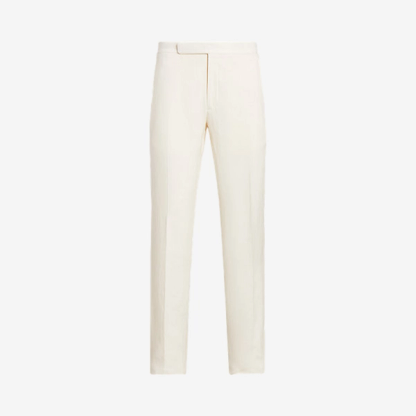 Ralph Lauren Purple Label Gregory Hand-Tailored Linen-Silk Trouser