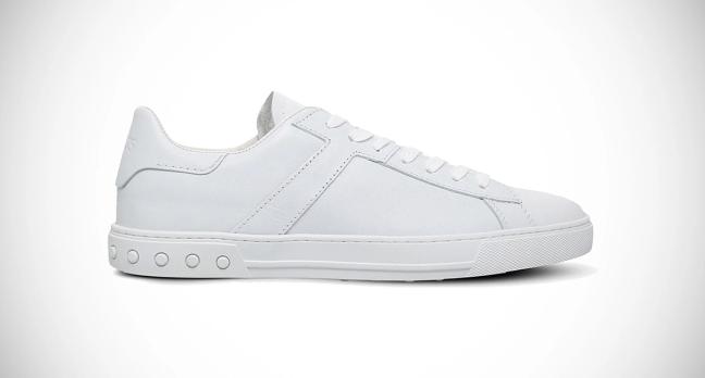 Tod's leather tennis trainers in white