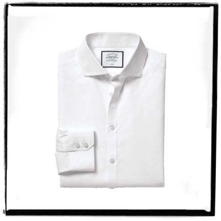 Charles Tyrwhitt Cutaway Collar Poplin Shirt