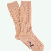 Corgi Price of Wales Hand Cable Pure Cashmere Socks