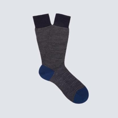 Pantherella Hatherley Puppytooth Merino Wool-Blend Socks