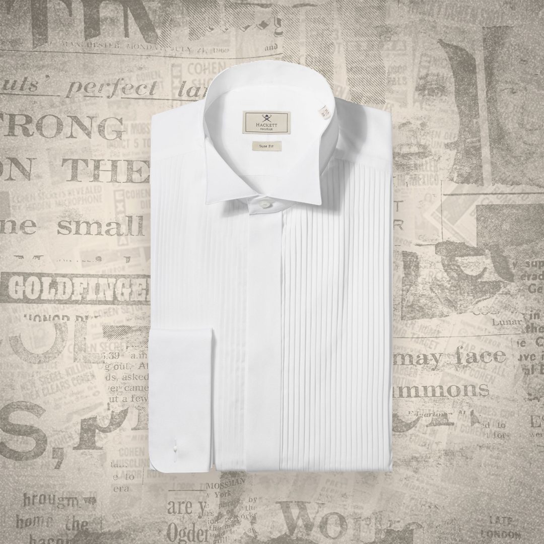 Hackett Wing Tip Pleated Shirt