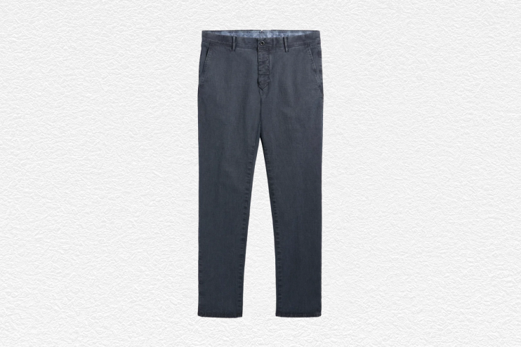 Slim Fit Stretch Cotton Trousers
