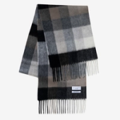 Kiltane 5 Square check cashmere scarf