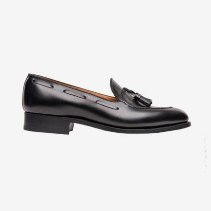JM Weston Black Boxcalf Tassel Loafers
