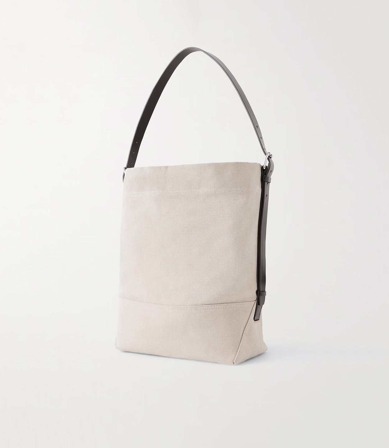 Leather-Trimmed Cotton-Canvas Tote Bag