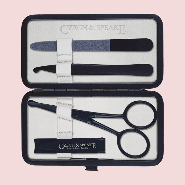 Czech & Speake Air Safe Leather-Bound Travel Manicure Set