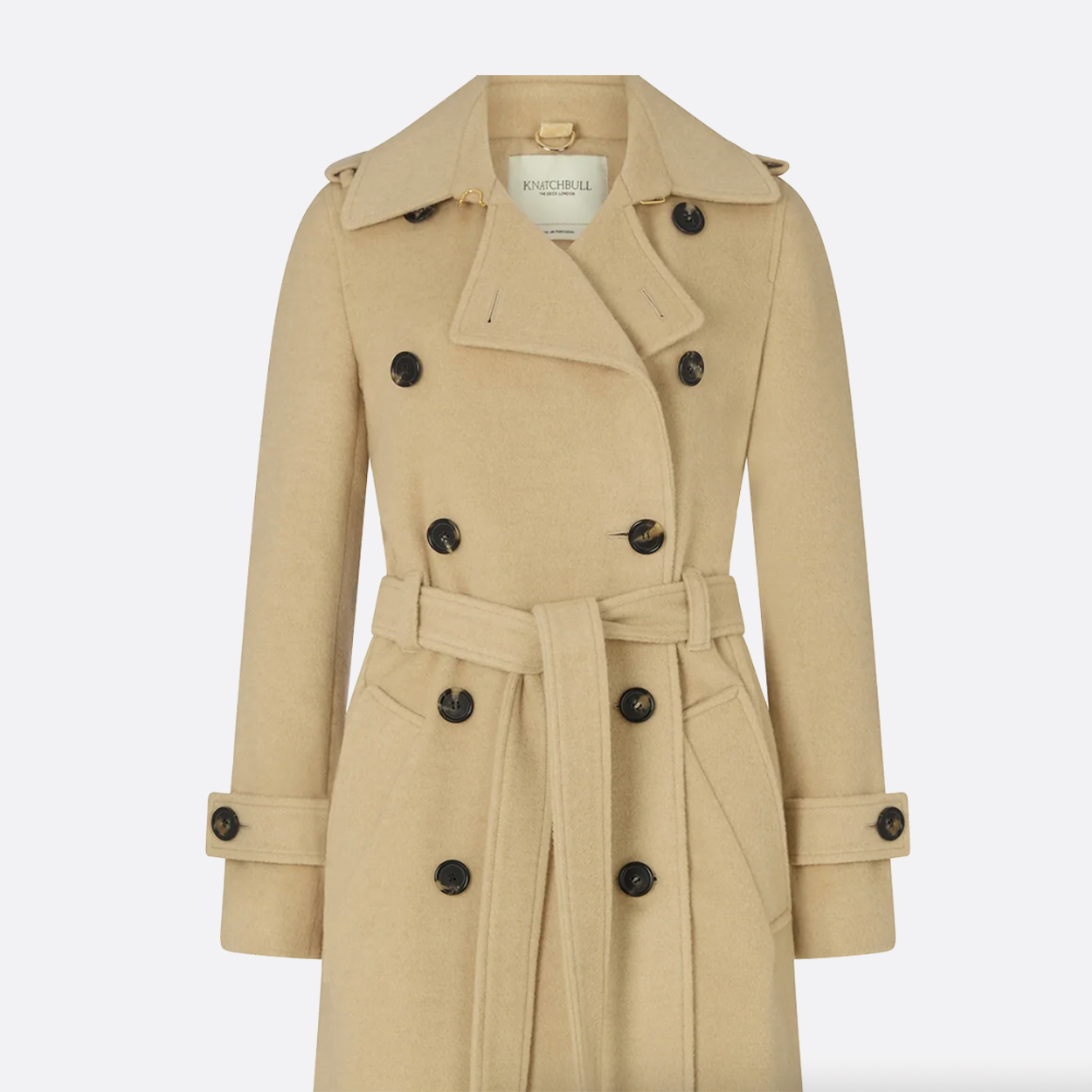 Knatchbull Trench Coat in Camel Wool