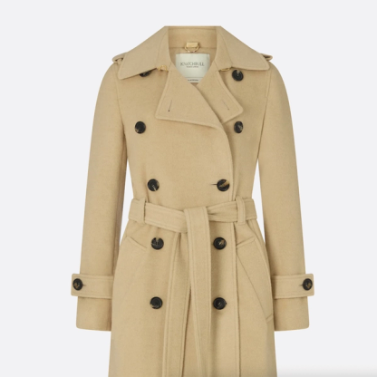 Knatchbull Trench Coat in Camel Wool