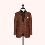 Clements & Church Orange and Brown Check Jacket