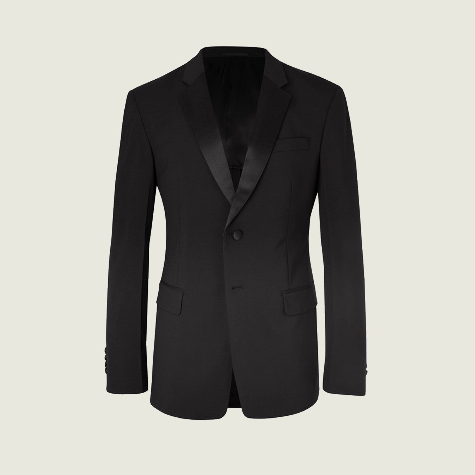 Dobell Black Slim-Fit Dinner Jacket with Notch Lapel | Dobell