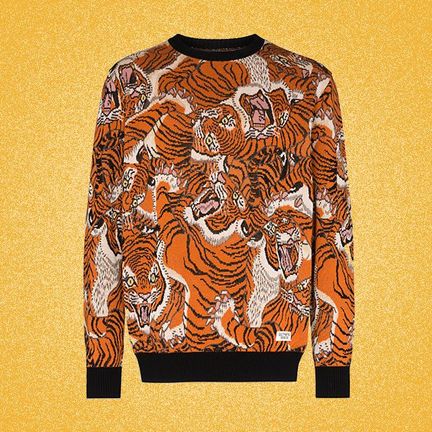 Wacko Maria Tigers Intarsia Knitted Sweater