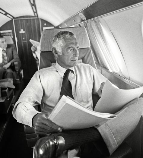 Gianni Agnelli on a plane