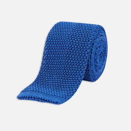 Turnbull & Asser Royal Blue Knitted Tie