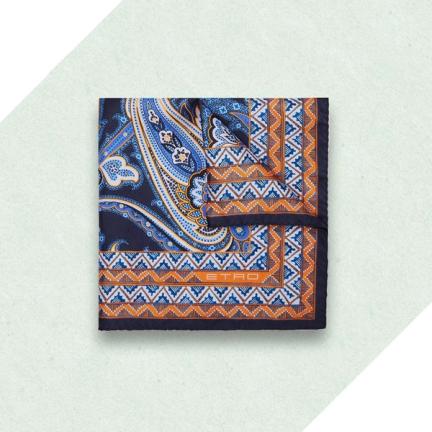 Etro Paisley Silk Pocket Square