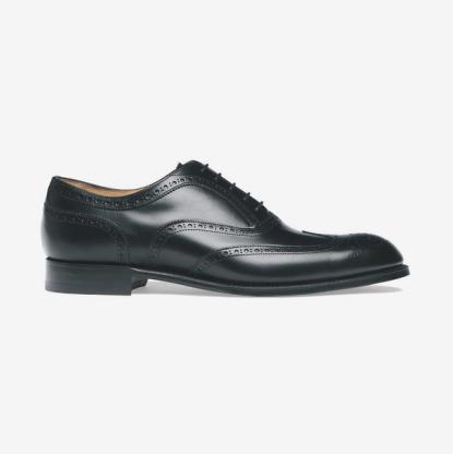 Arthur III Oxford Brogue in Black Calf Leather