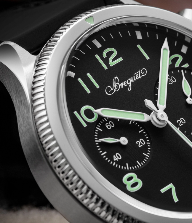 The front of a Breguet Type 20 Chronographe 2057 watch