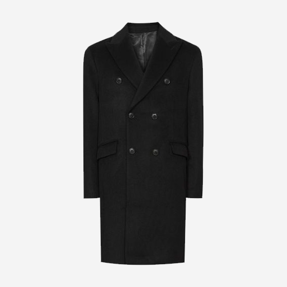 Reiss Double-Breasted Overcoat