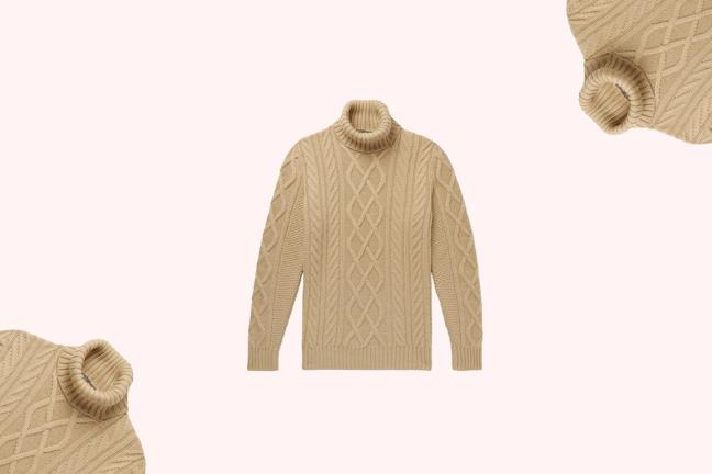 Loro Piana Cable-Knit Rollneck