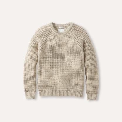 Peregrine ‘skiddaw’ waffle crew neck jumper