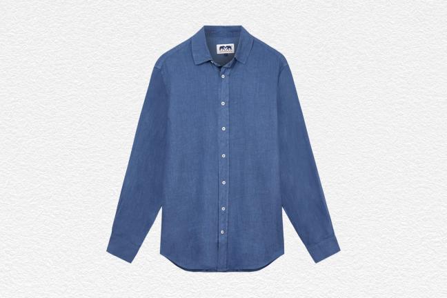 Love Brand Men’s Deep Blue Abaco Linen Shirt