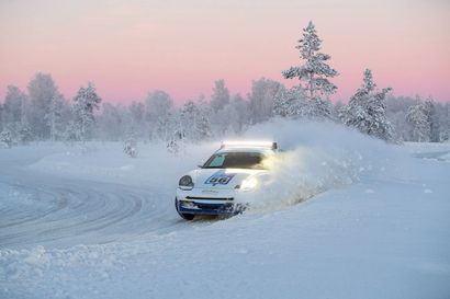 We rally a mutant Porsche 911 through a frozen Finnish forest  