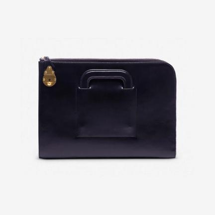 Bakerloo Zipped Portfolio in Navy